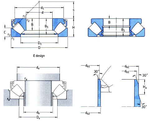 29416 E SKF محامل مدرج كروي،80x170x54 ملم،GCr15 المادة المزود