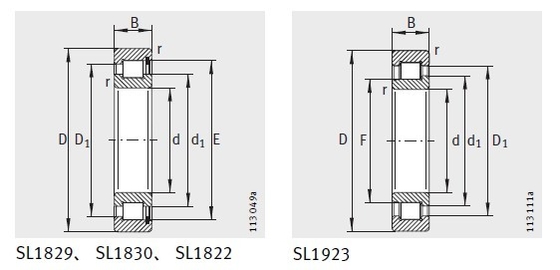 محمل كامل أسطواني أسطواني SL183020 ،حامل شبه تحديد الموقع،100x150x37mm المزود