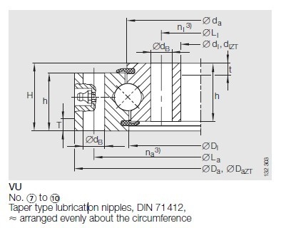 VU300574 محمل التشغيل، VU300574 حلقة التشغيل بدون معدات، VU300574 محمل 680x468x68mm المزود