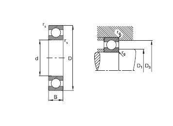 FAG 61956M محامل كرة حفرة عميقة، 61956M محامل كرة للطاحونة، 280x380x46mm المزود