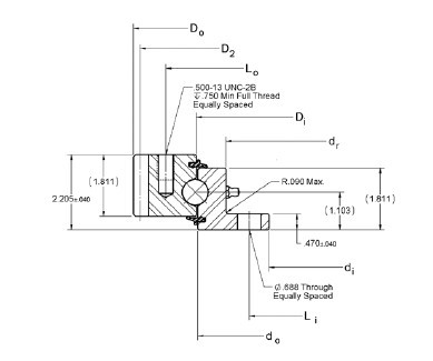 محمل التشنج RK6-33E1Z،حلقة التشنج RK6-33E1Z مع عجلات خارجية، تزيين الدهون المزود