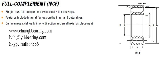 NCF1884V محامل أسطواني للفولاذ 420x520x46mm، مادة الصلب GCr15Mn، موجودة في المخزون المزود