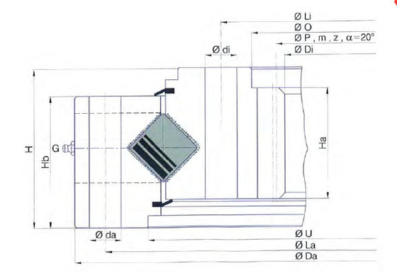 أنا.1530.40.12.D.1-RV محرك الدوران،I.1530.40.12.D.1-RV لوحة تحريك تحمل 1345x1067x105mm المزود