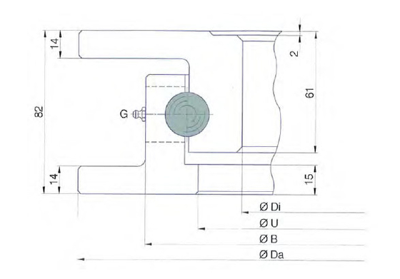 أنا.400.22.00محمل A/SD هو سلسلة TG SD.I.22المنتج A/SD، 232x395x82 ملم المزود