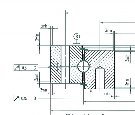 أربع نقاط من حركة الكرة الملتصقة E787/760G2,760x950x80mm، تستخدم في معدات المسار الأمامي المتراصع. المزود