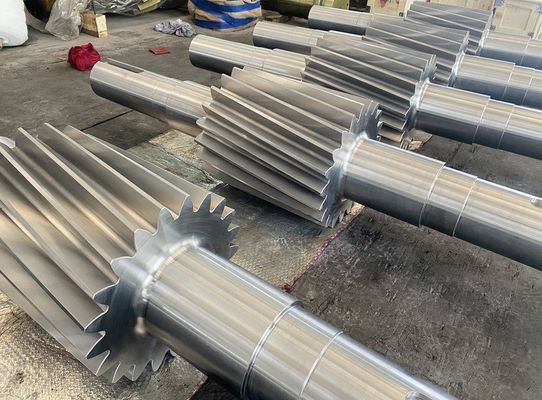 مادة 18CrNiMo عجلة أسنان عمود مع 25pcs أسنان لخفض علبة التروس